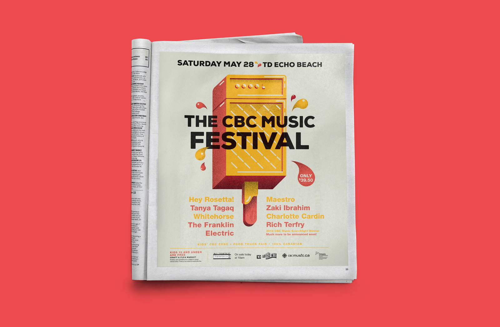 CBC Music Festival Newspaper Ad